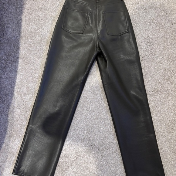 Aritzia Melina green leather pant size 0 never worn :) - Picture 3 of 3